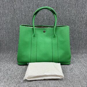 Hermes Garden Party 36 Green Leather Tote Bag FBCCO2499-101725